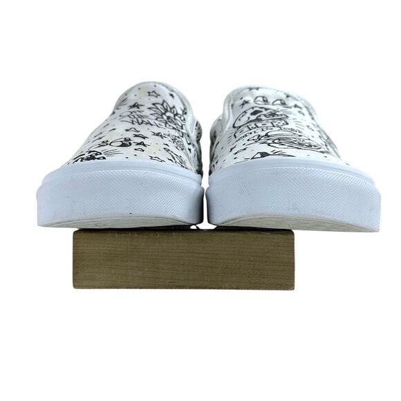 VANS Tattoo White Canvas Slip-on Sneakers 11.5(W) 9(M) - Picture 4 of 9